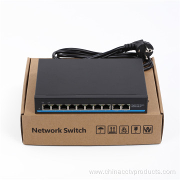 8 Port 1000Mbps ethernet switch powered by poe